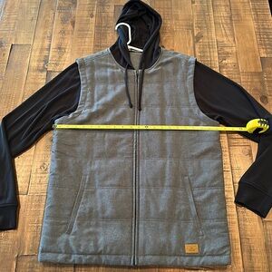 Travis Mathew Scavenger Mens Golf Full Zip Hoodie Black/Grey Medium Excellent